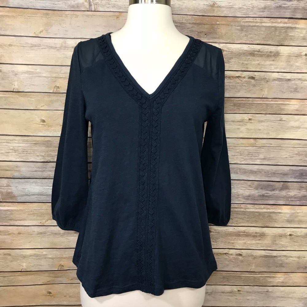 Skies Are Blue Navy Top